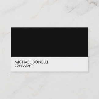 Carte De Visite Consultant professionnel unique en noir blanc