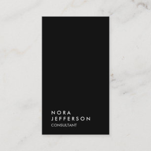 Carte De Visite Consultant simple Noir Rouge tendance