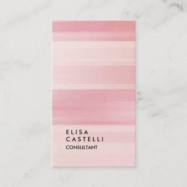 Carte De Visite Consultant simple Pink tendance (Devant)
