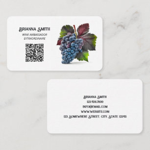 Carte De Visite Consultant sur le vin QR personnalisé