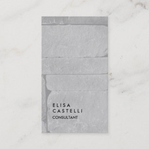 Carte De Visite Consultant Tendance Mur Gris Simple Uni