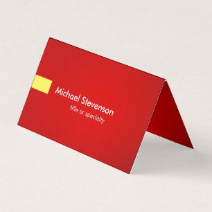 Carte De Visite Consultant unique moderne jaune rouge