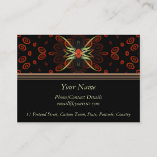 Carte De Visite Contact papillon fractal