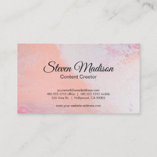 Carte De Visite Contemporain Artistique