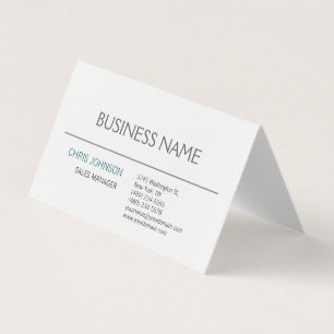 Carte De Visite Contemporain Moderne Minimaliste Simple