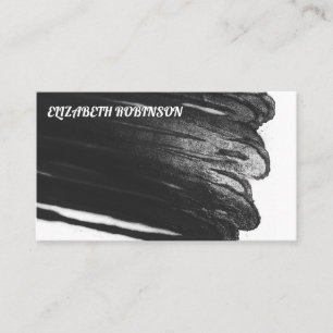 Carte De Visite Contemporain Peinture en spray noire Expressif