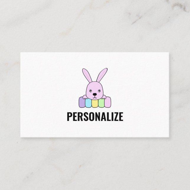 Carte De Visite Contemporain, rationalisé, élégant et modifiable (Devant)