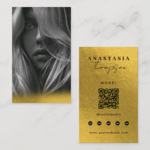 Carte De Visite Contenu modifiable Influencer Créateur Or