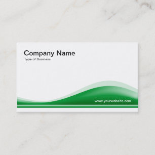 Carte De Visite Contour de vague - Vert épais