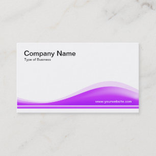 Carte De Visite Contour des vagues - Néon violet