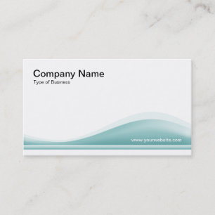 Carte De Visite Contour d'onde - Bleu Vert