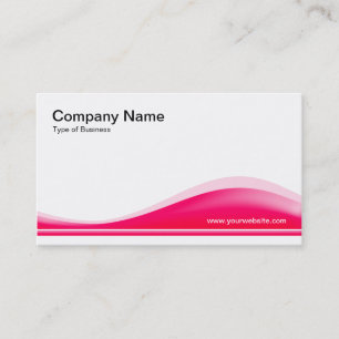 Carte De Visite Contour d'onde - Rouge néon