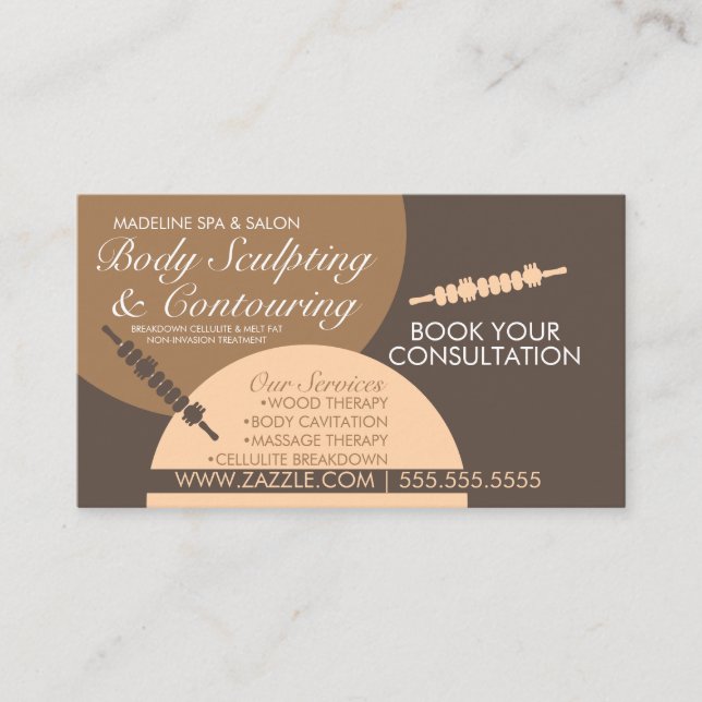 Carte De Visite Contouring Corporel Sculpture Corporelle Massage   (Devant)
