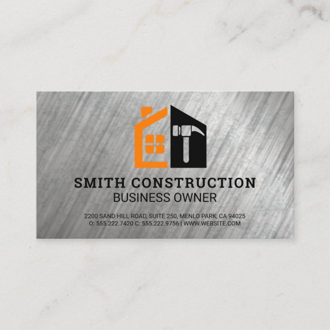 Carte De Visite Contractor | Building Architect | Construction (Devant)
