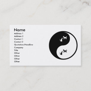 Carte De Visite Contrôle d'animal de Yin Yang