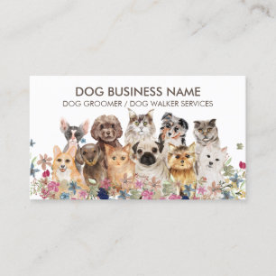 Carte De Visite Contrôle d'arrivée du chat et du chien en vacances