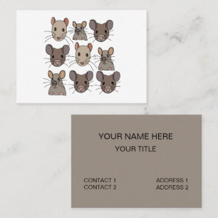 Carte De Visite Contrôle des Rongeurs Nuisibles Souris Rats
