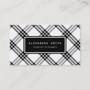 Carte De Visite Contrôle noir et blanc de Buffalo