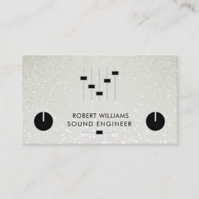 Carte De Visite Contrôleur DJ musical Professional Sound Engineer (Devant)