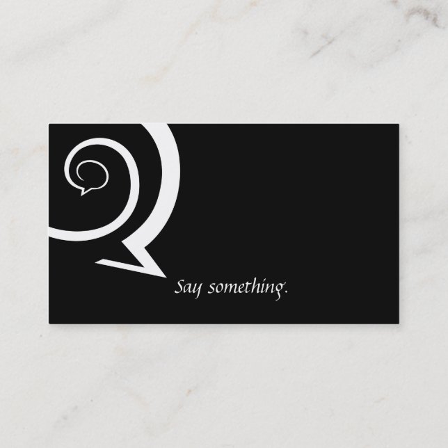Carte De Visite Conversation spiral (Dos)