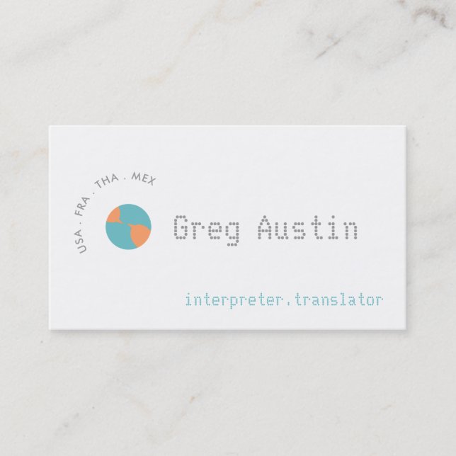 Carte De Visite Conversation terrestre (Devant)