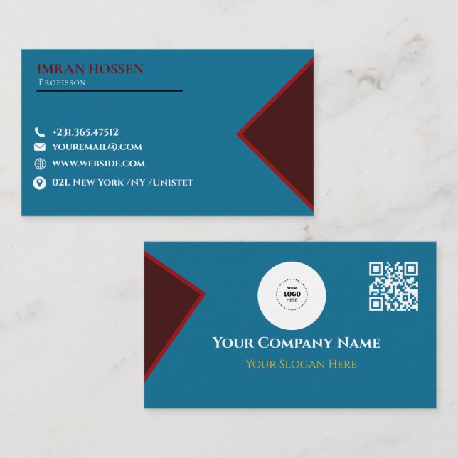 Carte De Visite Cood qr minimaliste (Devant / Derrière)