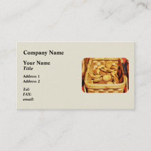 Carte De Visite Cookies au gingembre dans un panier