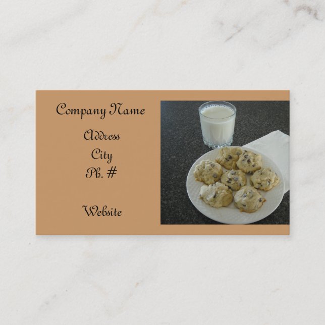 Carte De Visite Cookies aux pépites de chocolat (Devant)