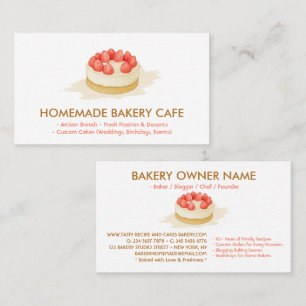 Carte De Visite Cookies Cake Maker Mariage Anniversaire Boulangeri