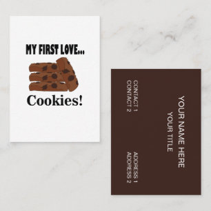 Carte De Visite Cookies Mon Premier Amour Biscuit