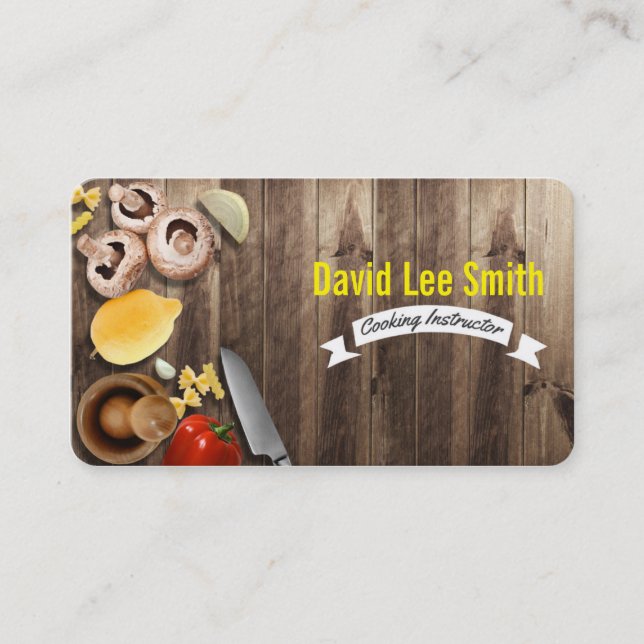 Carte De Visite Cooking Instructeur/Chef/Cook service (Devant)