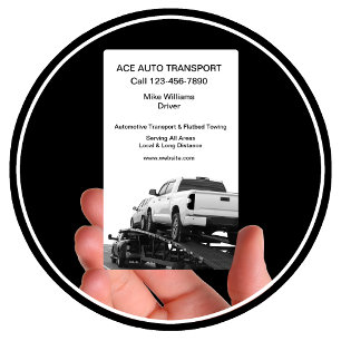 Carte De Visite Cool Automotive Transport remorquage plat