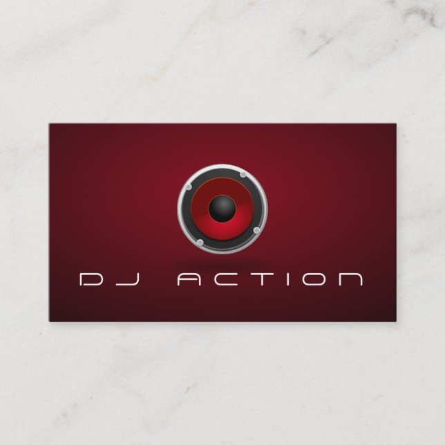 Carte De Visite Cool Black DJ Music Club Animation (Devant)