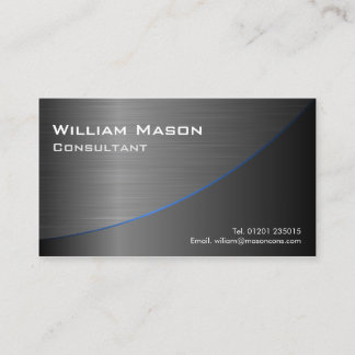 Carte De Visite Cool Black Stainless Steel Curved, Business Card