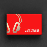 Cool Bold DJ Gold casques Musique rouge