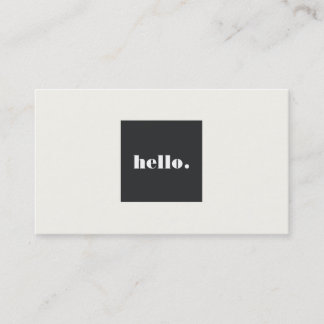 Carte De Visite Cool Bonjour Salutation Réseaux sociaux