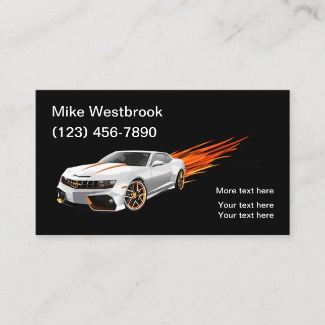 Carte De Visite Cool Car Automotive Care (Devant)