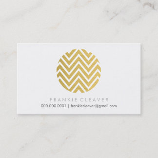 Carte De Visite COOL CHEVRON MOTIF tache d'or gras