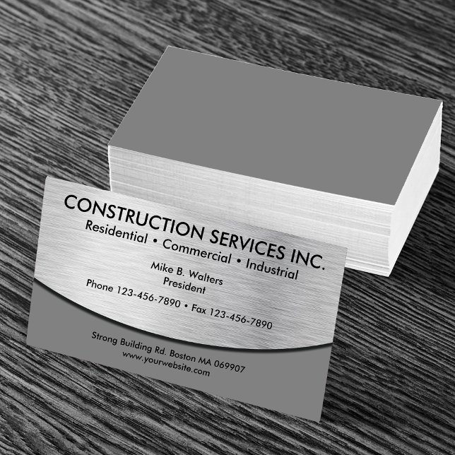 Carte De Visite Cool Construction Business Cards (Créateur téléchargé)