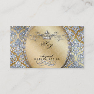 Carte De Visite Cool de la couronne Damask