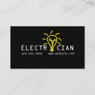 Carte De Visite Cool Électricien Secteur de la construction élec