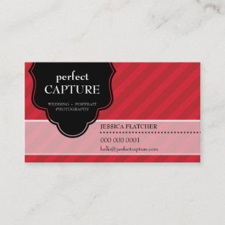 CARTE DE VISITE cool en gras capture rouge rayure