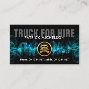 Carte De Visite Cool Hot Blue Electric Lightning Gold Semi Camion