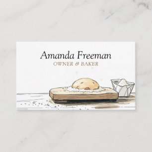 Carte De Visite Cool Illustré Dough and Flour Baking