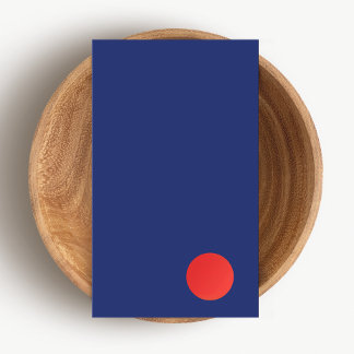 Carte De Visite Cool minimaliste Designer rouge Cercle bleu marine