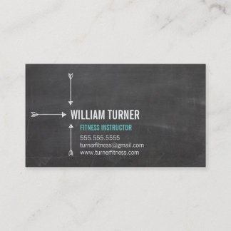 Carte De Visite COOL MODERN FLÈCHE simple texte tendance tableau d