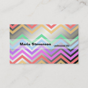 Carte De Visite Cool, moderne chevron arc-en-ciel affaires profess
