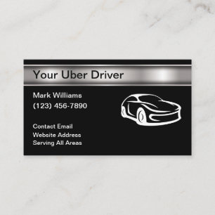 Carte De Visite Cool Moderne Uber Conduite Voyage Hailing