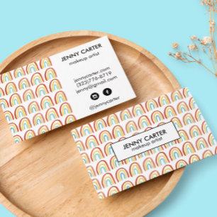 Carte De Visite Cool Motif d'aquarelle simple Rainbow