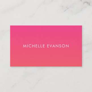Carte De Visite Cool Neon rose orange dégradé